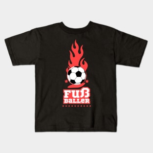 Fußballer - Schwarz - Fußball Spieler - Football Player Germany Kids T-Shirt